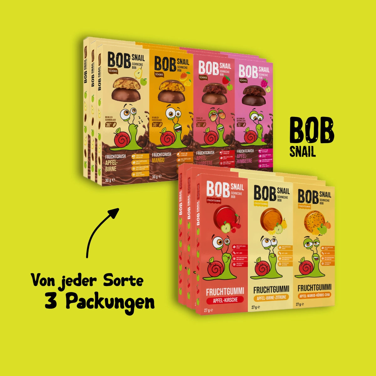 Bob Snail Probier-Paket | Fruchtcrush & Fruchtgummi