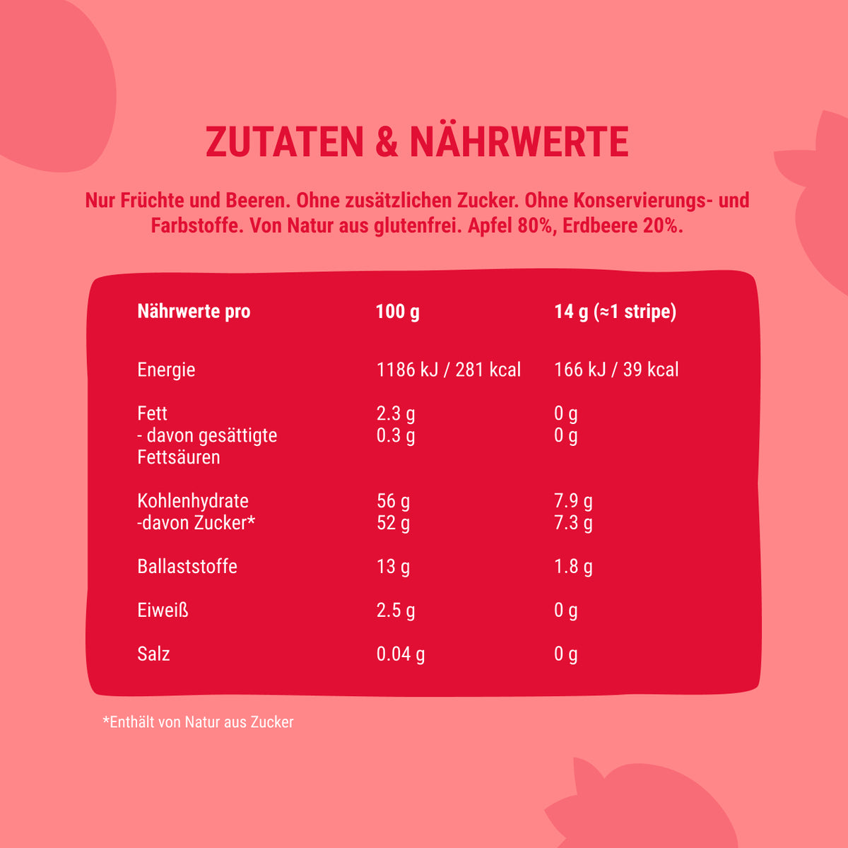 Bob Snail Fruchtstreifen Apfel-Erdbeere 14 g