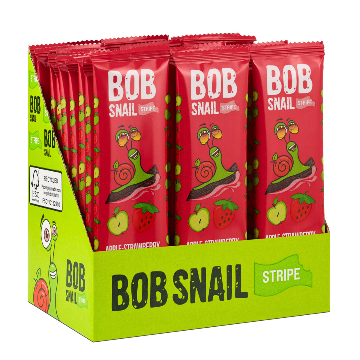 Bob Snail Fruchtstreifen Apfel-Erdbeere 14 g