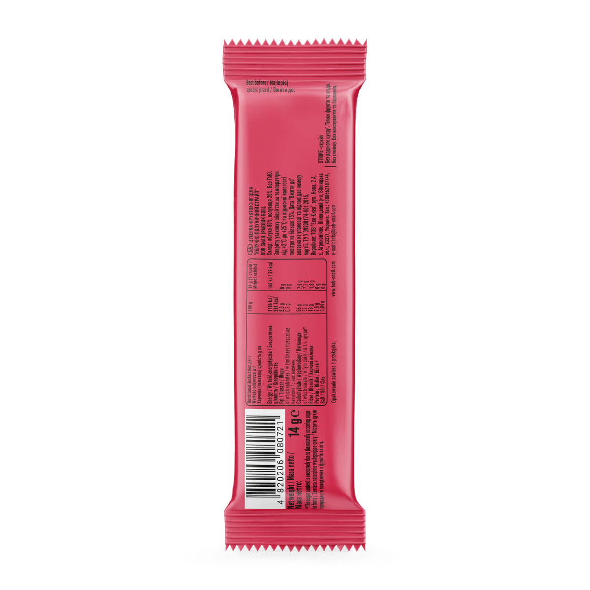 Bob Snail Fruchtstreifen Apfel-Erdbeere 14 g