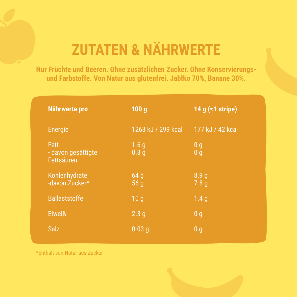 Bob Snail Fruchtstreifen Apfel-Banane 14 g