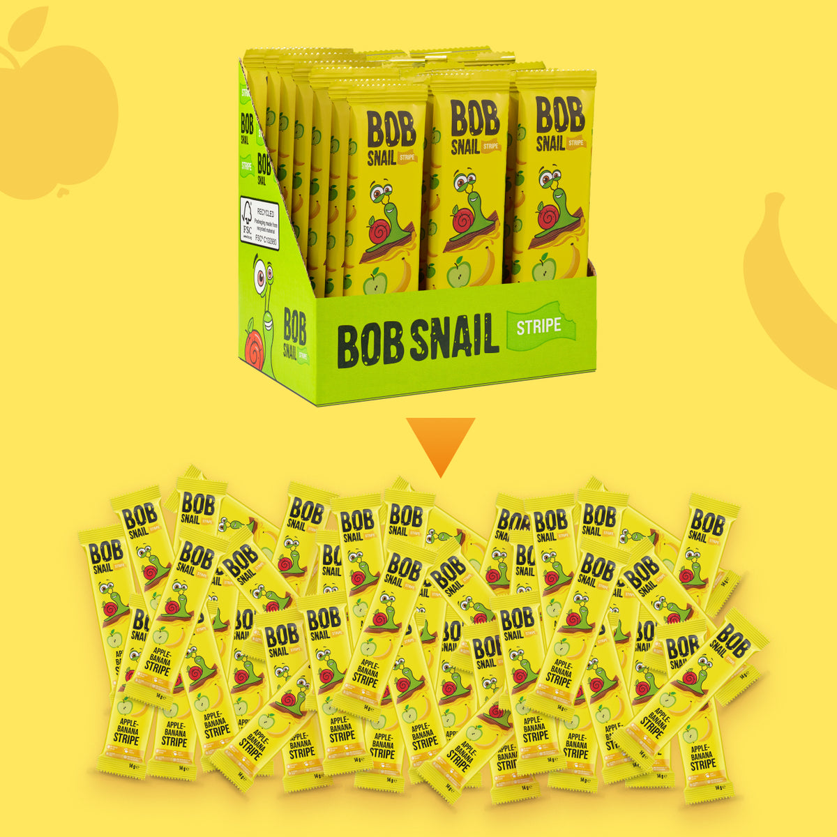 Bob Snail Fruchtstreifen Apfel-Banane 14 g
