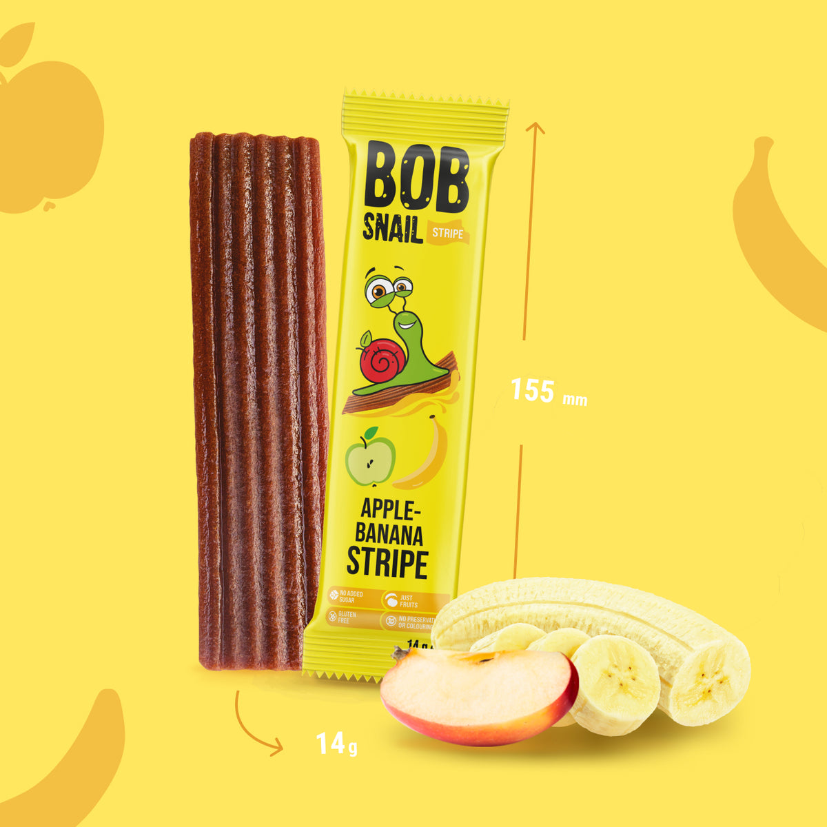 Bob Snail Fruchtstreifen Apfel-Banane 14 g