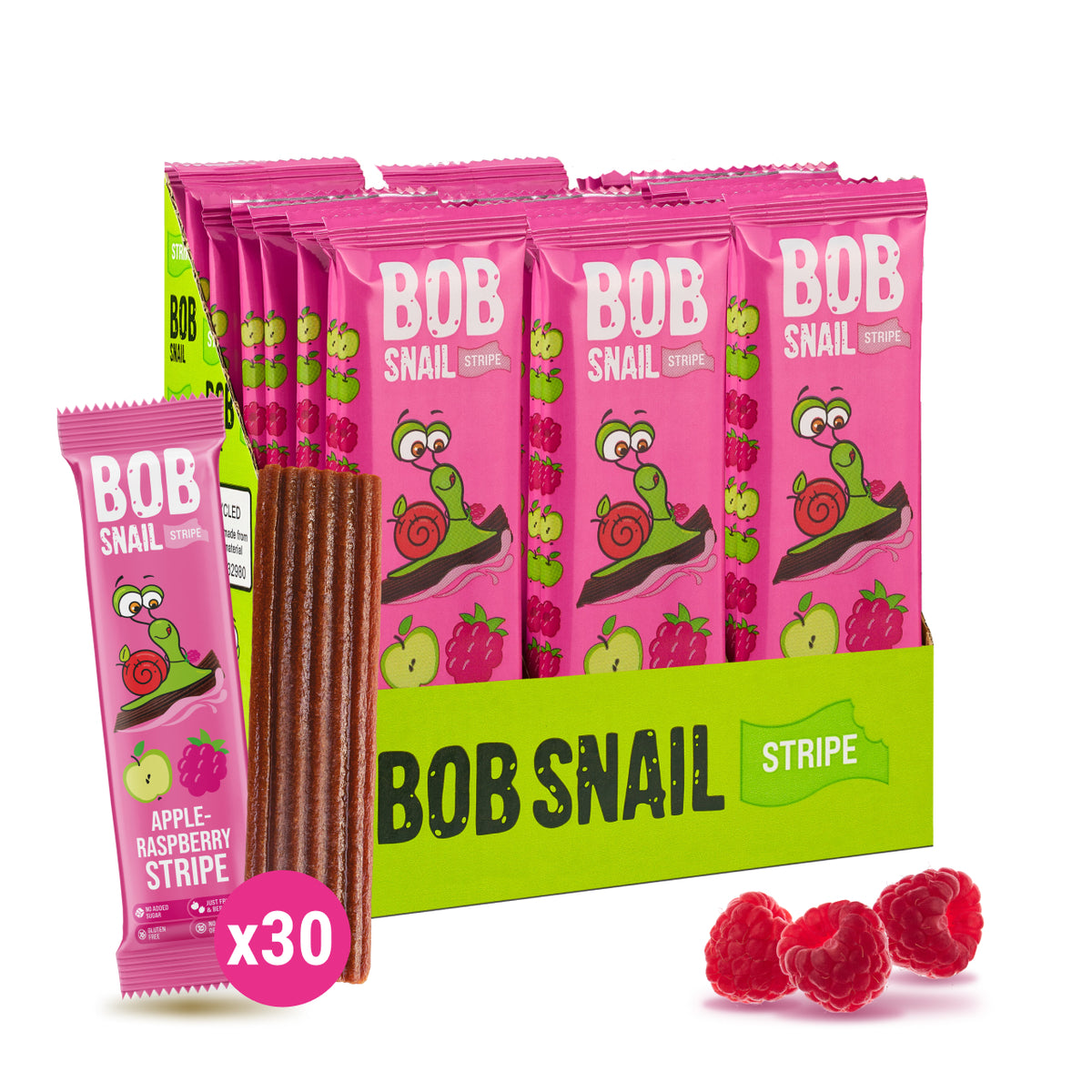 Bob Snail Fruchtstreifen Apfel-Himbeere 14 g