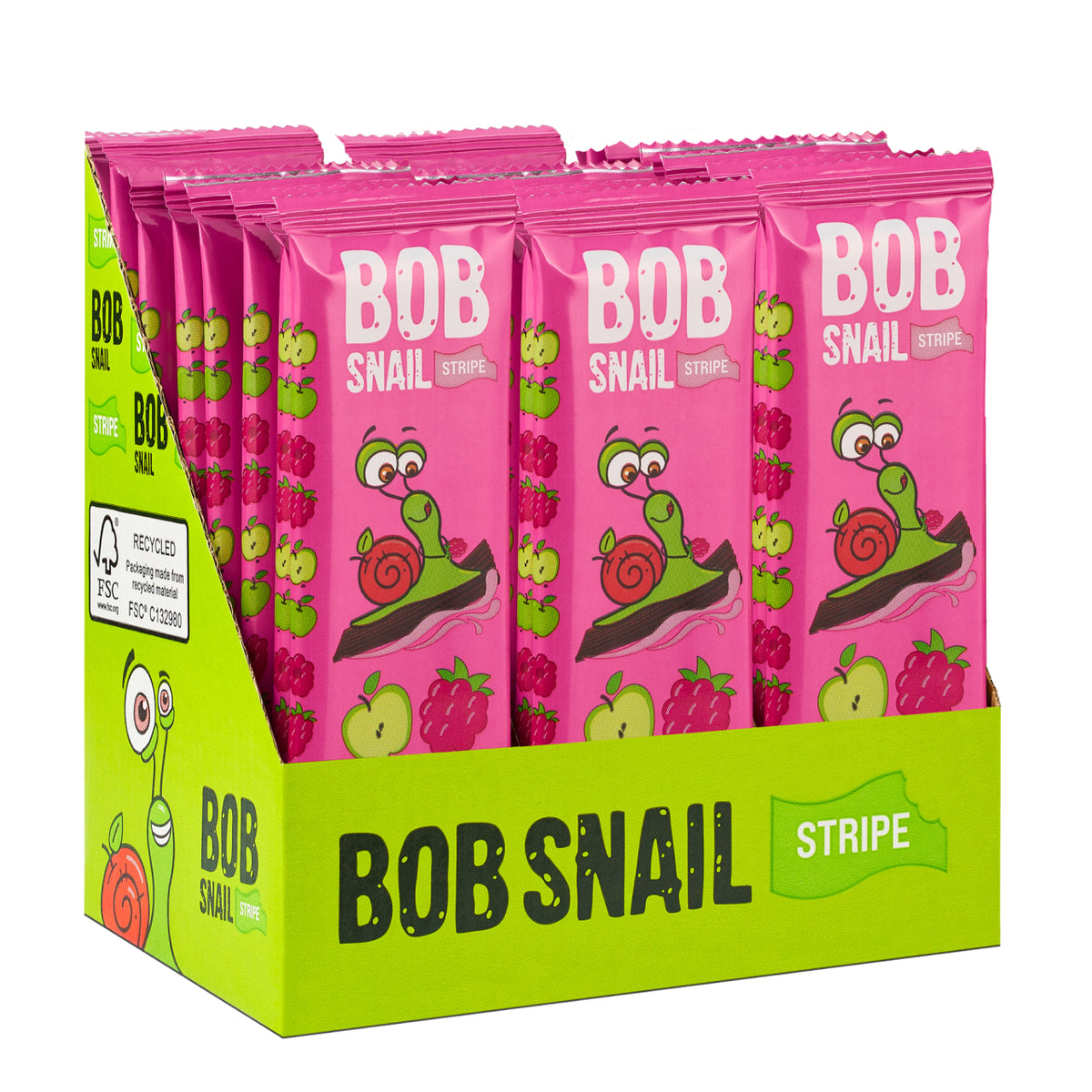 Bob Snail Fruchtstreifen Apfel-Himbeere 14 g