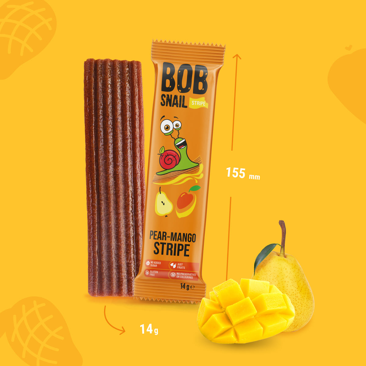 Bob Snail Fruchtstreifen Birne-Mango 14 g