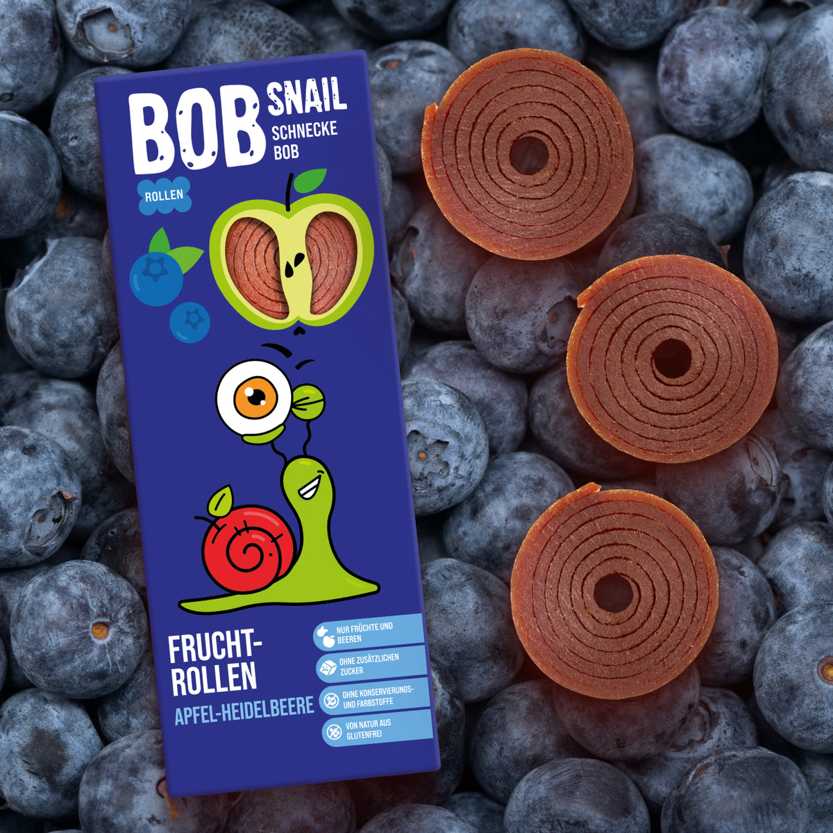 Bob Snail Fruchtrollen Apfel-Heidelbeere 30 g