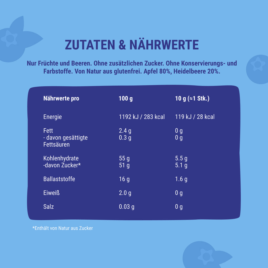 Bob Snail Fruchtrollen Apfel-Heidelbeere 30 g