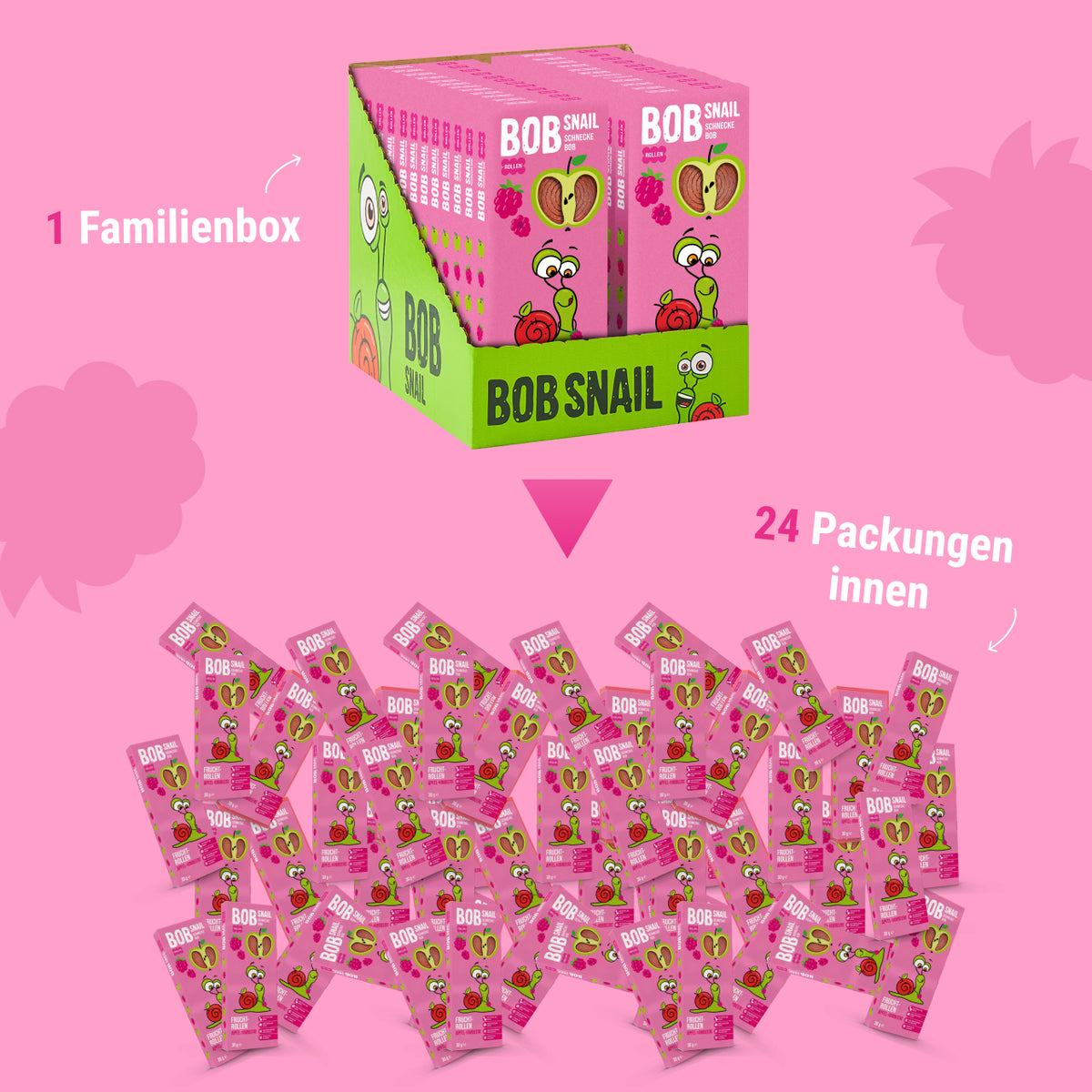 Bob Snail Fruchtrollen Apfel-Himbeere 30 g