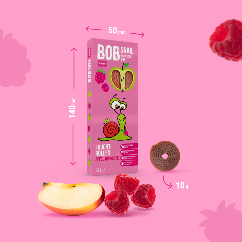Bob Snail Fruchtrollen Apfel-Himbeere 30 g
