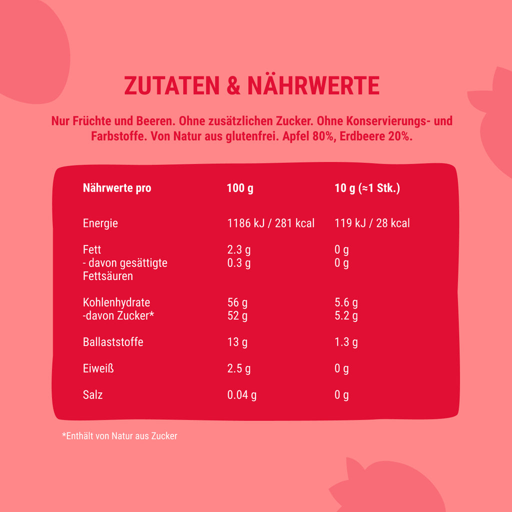 Bob Snail Fruchtrollen Apfel-Erdbeere 30 g