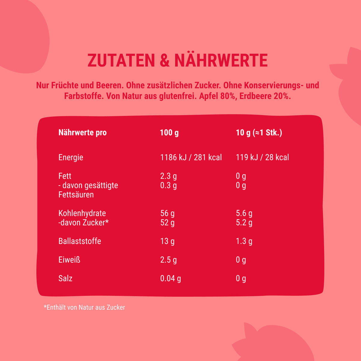 Bob Snail Fruchtrollen Apfel-Erdbeere 30 g