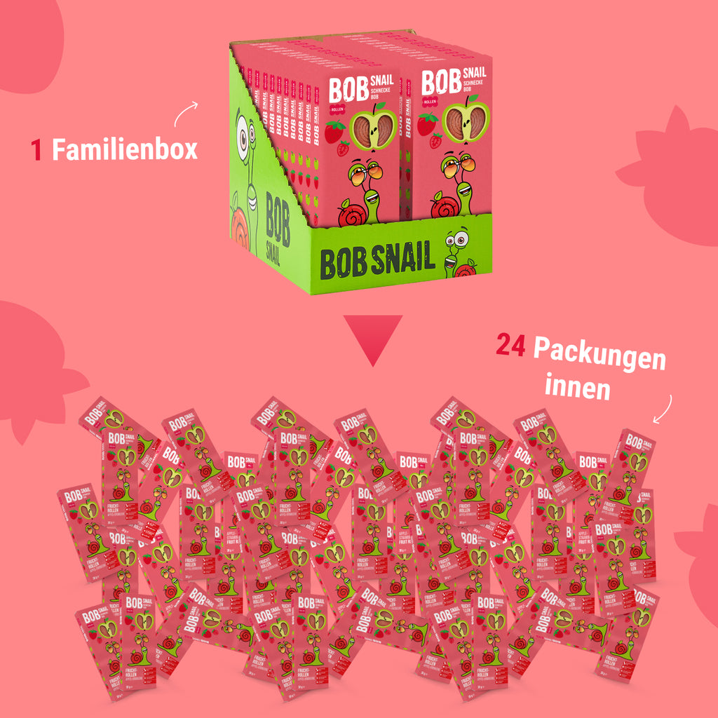 Bob Snail Fruchtrollen Apfel-Erdbeere 30 g