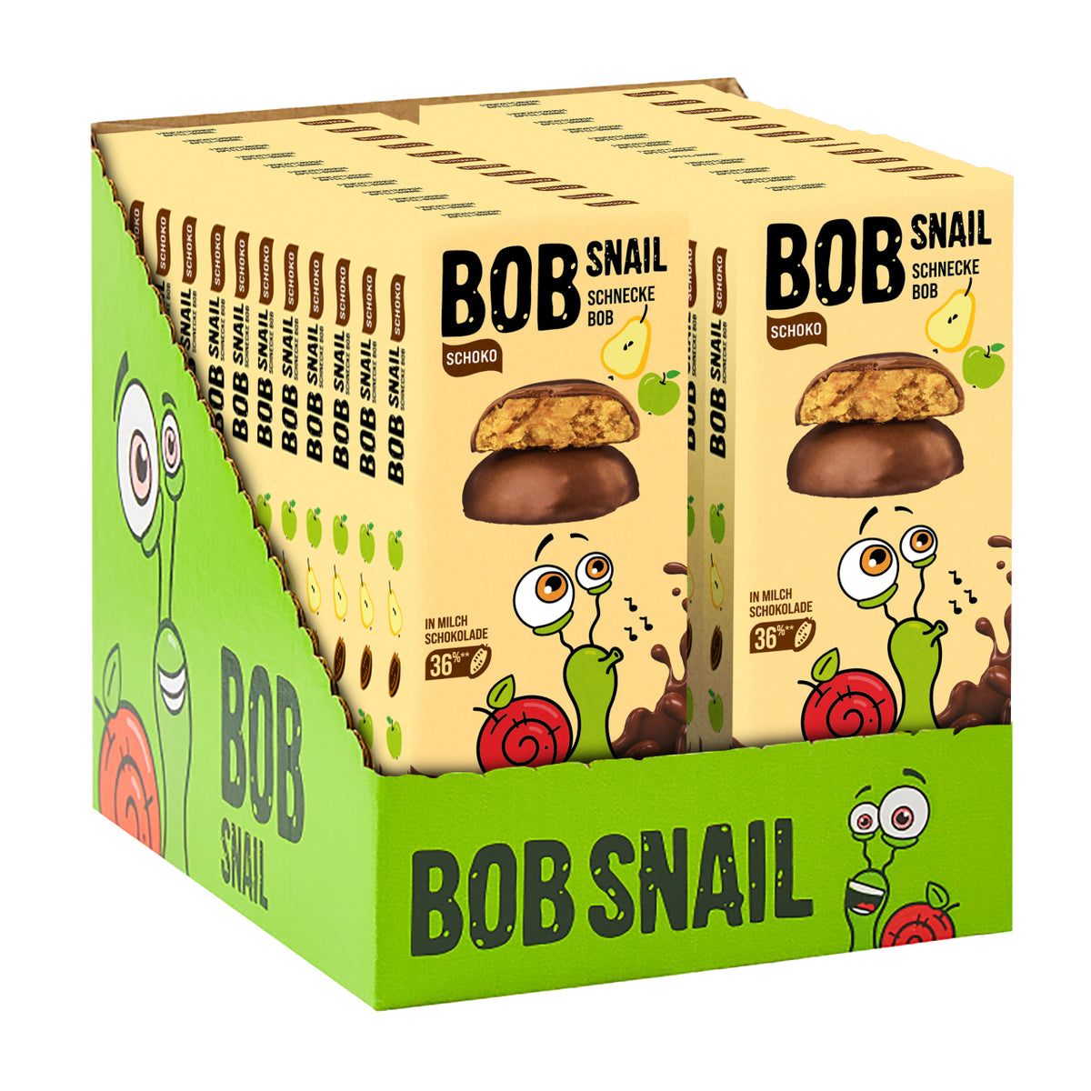 Bob Snail Frucht-Crush Apfel-Birne in Vollmilchschokolade 30 g