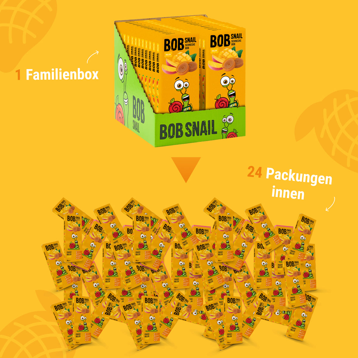 Bob Snail Fruchtrollen Mango 30 g