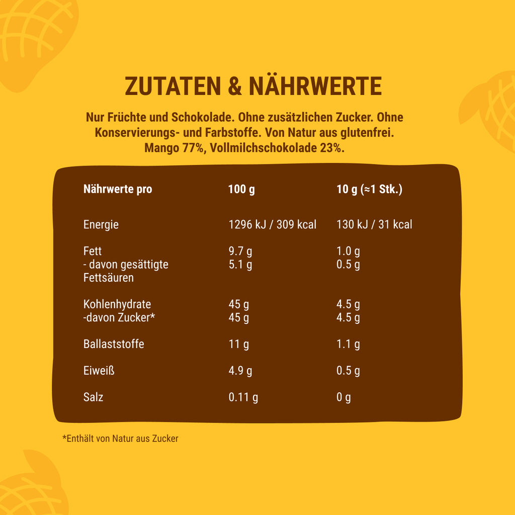 Bob Snail Frucht-Crush Mango in Vollmilchschokolade 30 g