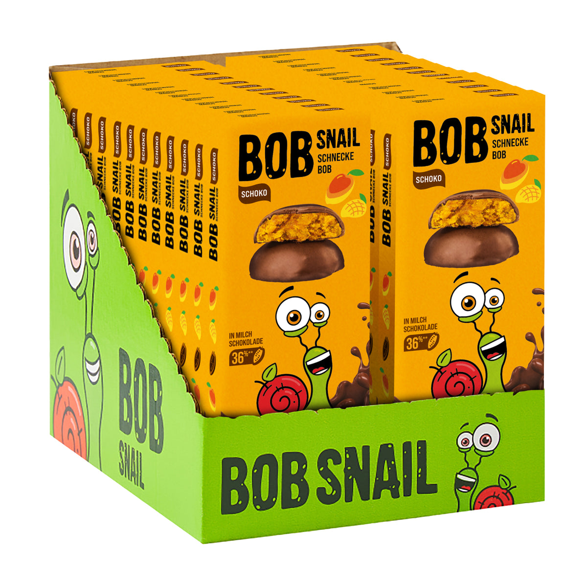 Bob Snail Frucht-Crush Mango in Vollmilchschokolade 30 g