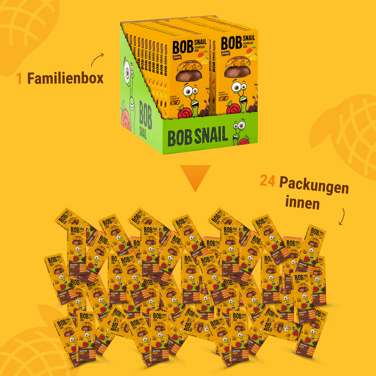 Bob Snail Frucht-Crush Mango in Vollmilchschokolade 30 g