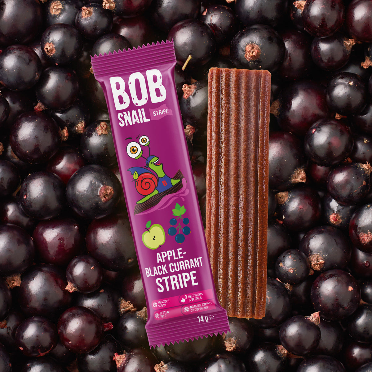 Bob Snail Fruchtstreifen Apfel-Schwarze Johannisbeere 14 g