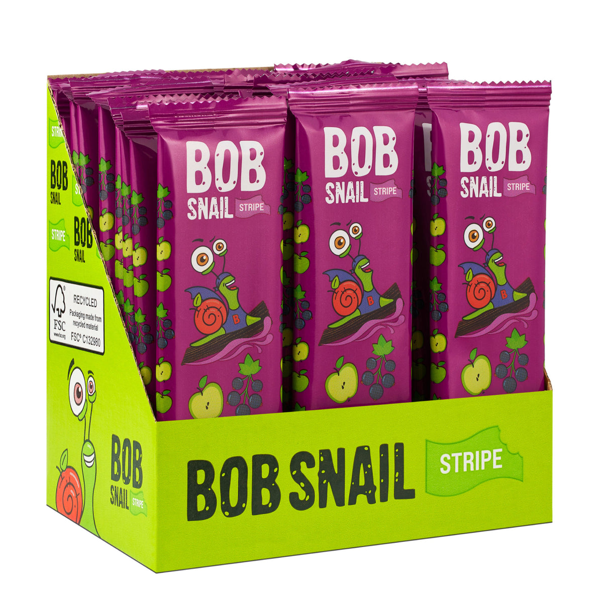 Bob Snail Fruchtstreifen Apfel-Schwarze Johannisbeere 14 g