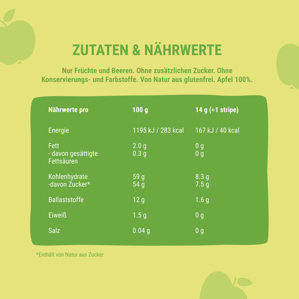 Bob Snail Fruchtstreifen Apfel 14 g