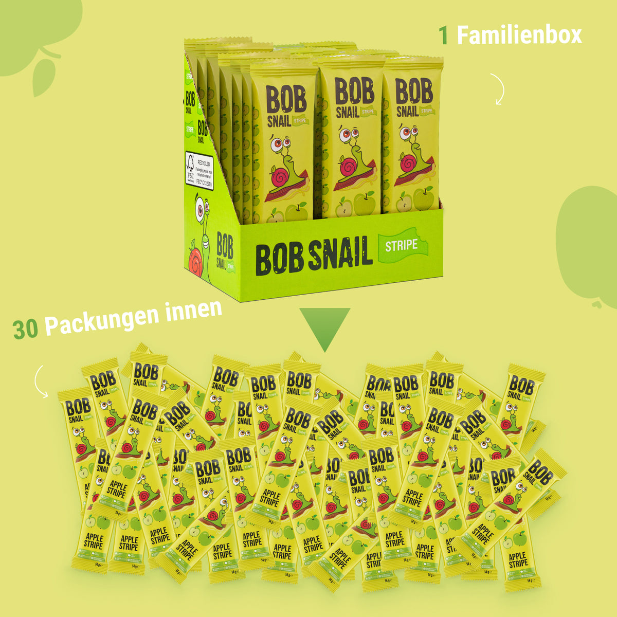 Bob Snail Fruchtstreifen Apfel 14 g