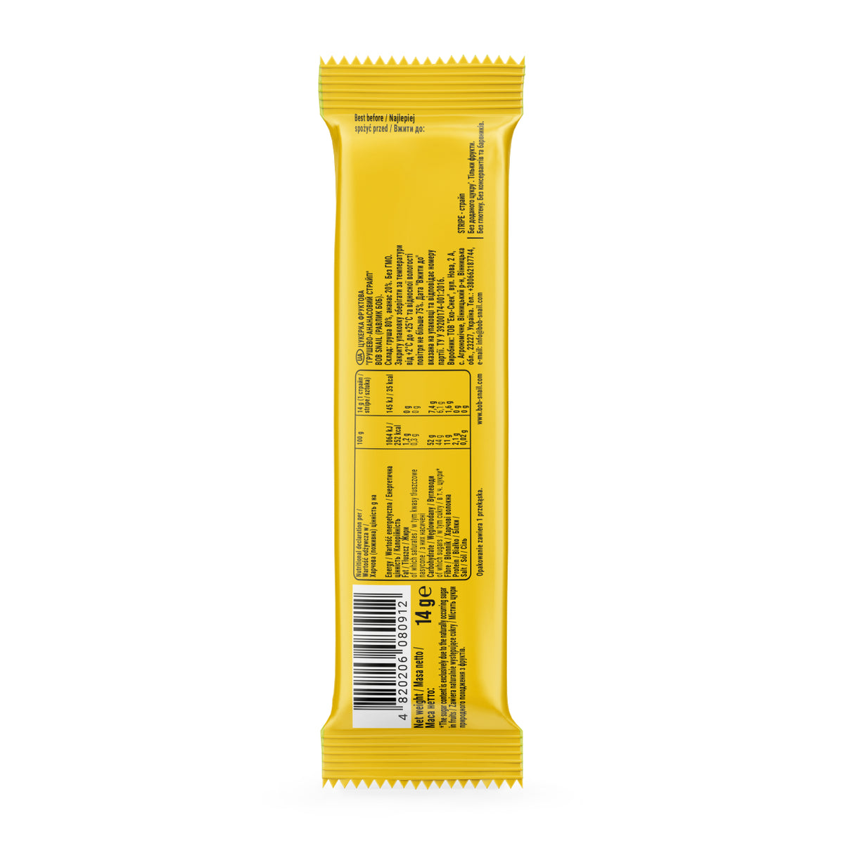 Bob Snail Fruchtstreifen Birne-Ananas 14 g