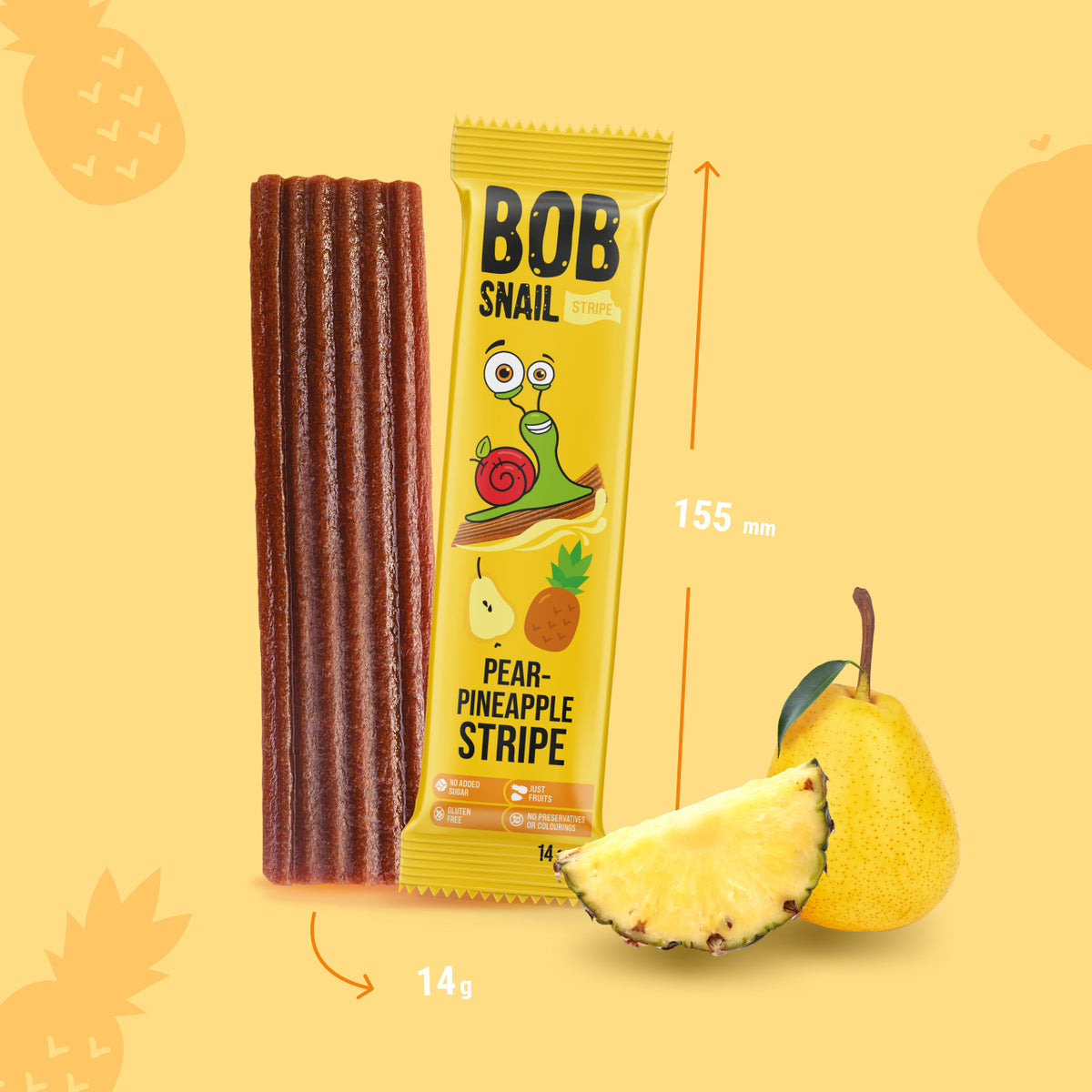 Bob Snail Fruchtstreifen Birne-Ananas 14 g