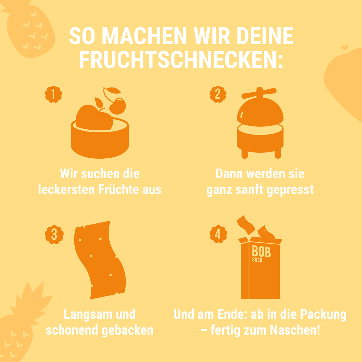 Bob Snail Fruchtstreifen Birne-Ananas 14 g