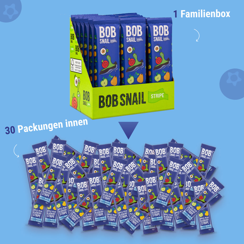 Bob Snail Fruchtstreifen Apfel-Birne-Heidelbeere 14 g