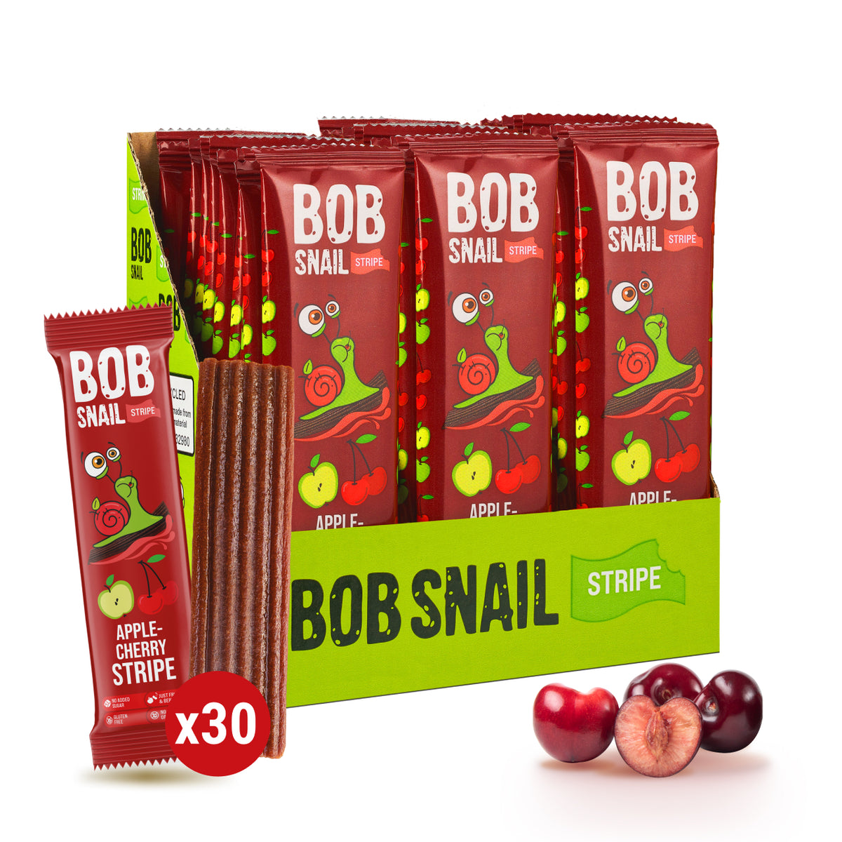 Bob Snail Fruchtstreifen Apfel-Kirsche 14 g