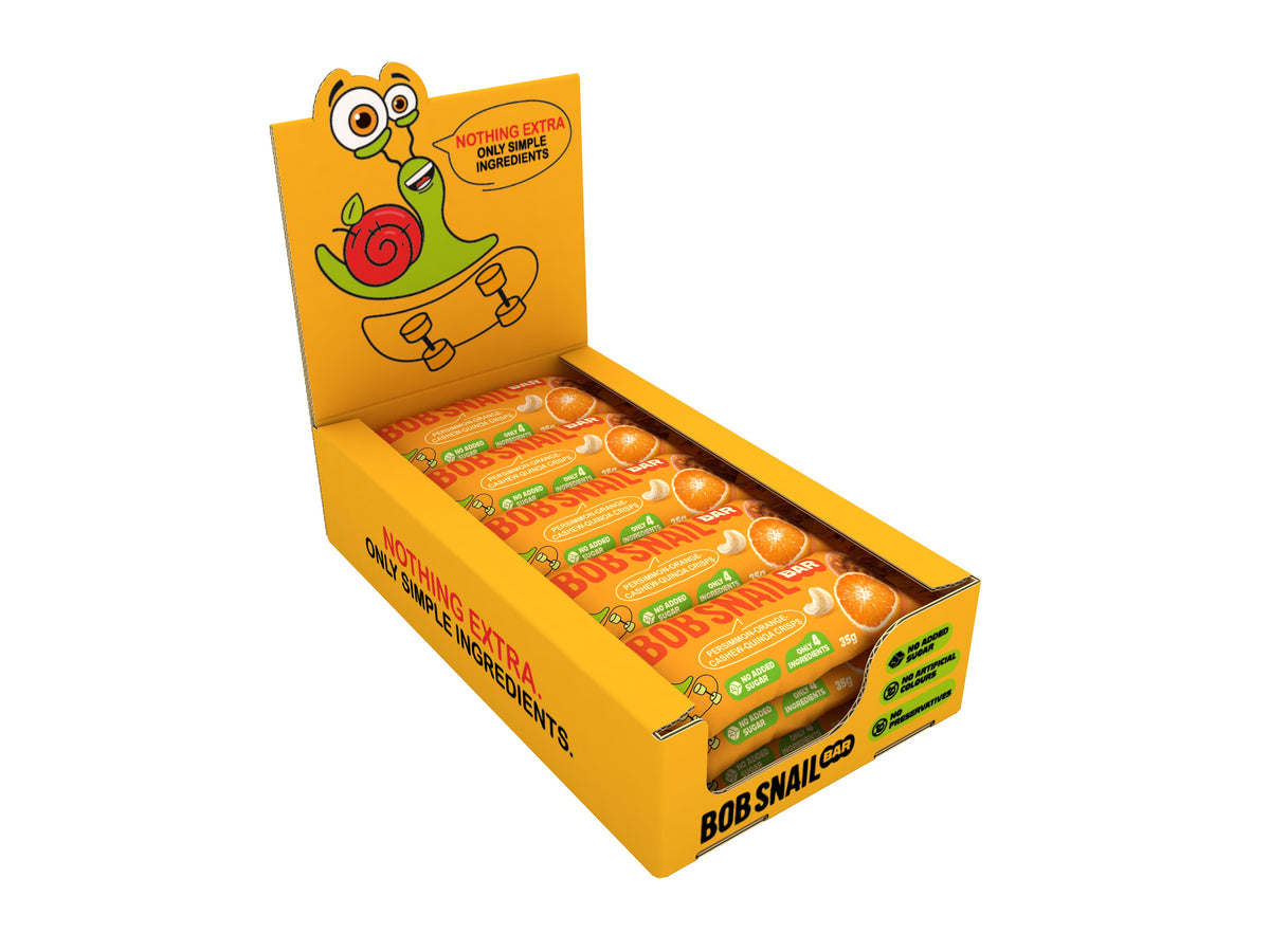 Bob Snail Fruchtriegel Kaki-Orange / Cashew / Quinoa-Crisps 35 g