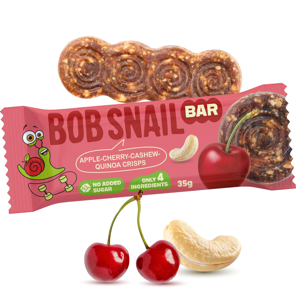 Bob Snail Fruchtriegel Apfel-Kirsche / Cashew / Quinoa-Crisps 35 g