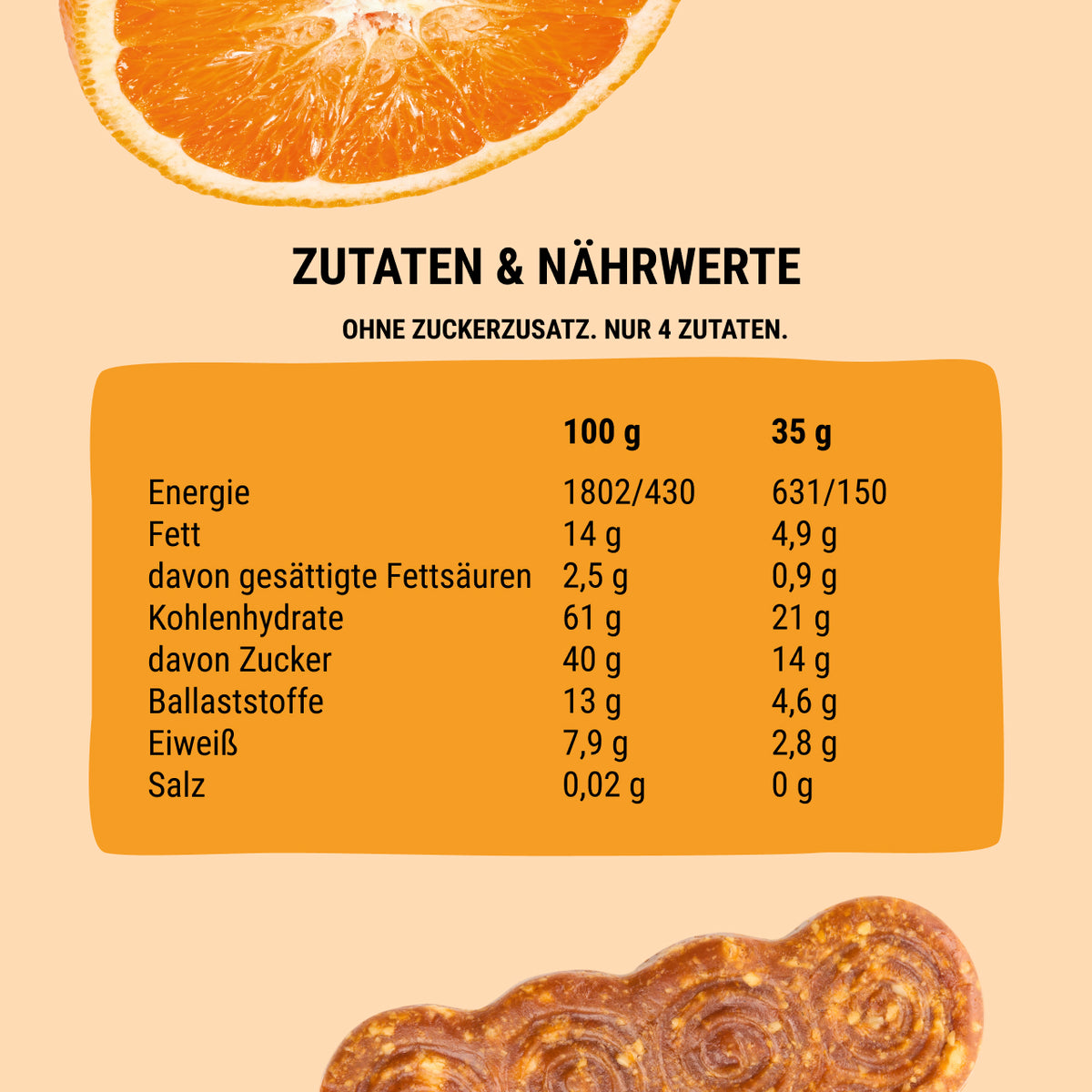 Bob Snail Fruchtriegel Kaki-Orange / Cashew / Quinoa-Crisps 35 g