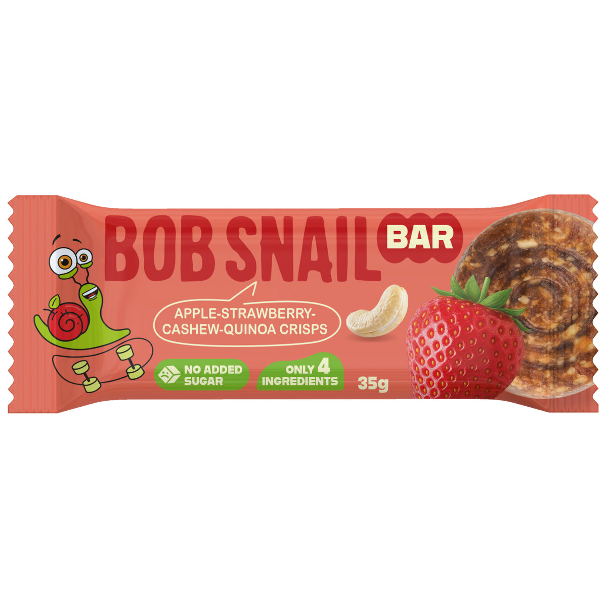 Bob Snail Fruchtriegel Apfel-Erdbeere / Cashew / Quinoa-Crisps 35 g