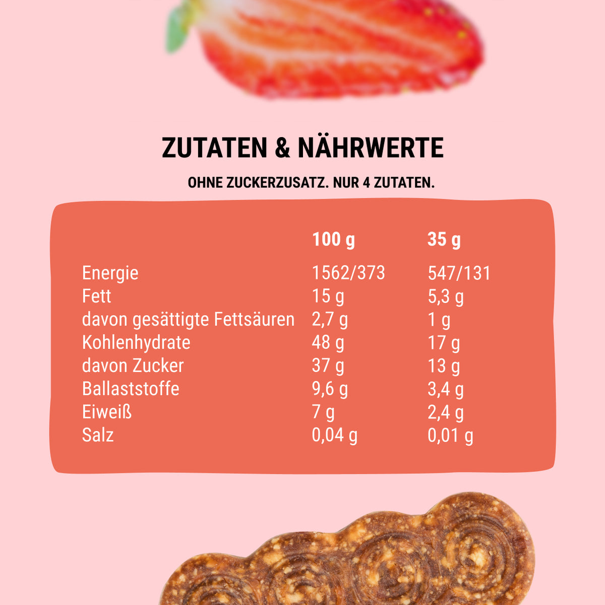 Bob Snail Fruchtriegel Apfel-Erdbeere / Cashew / Quinoa-Crisps 35 g