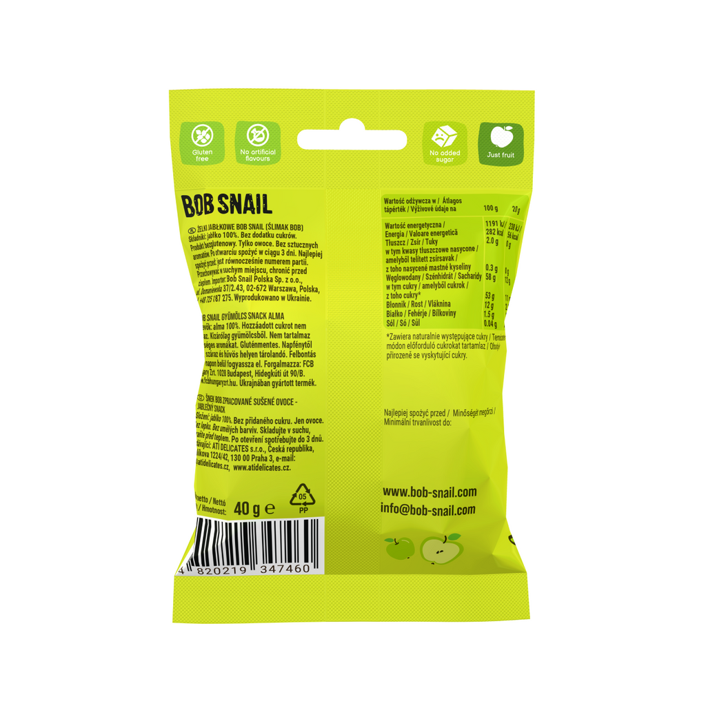 Bob Snail Fruchtsnack Apfel 40 g