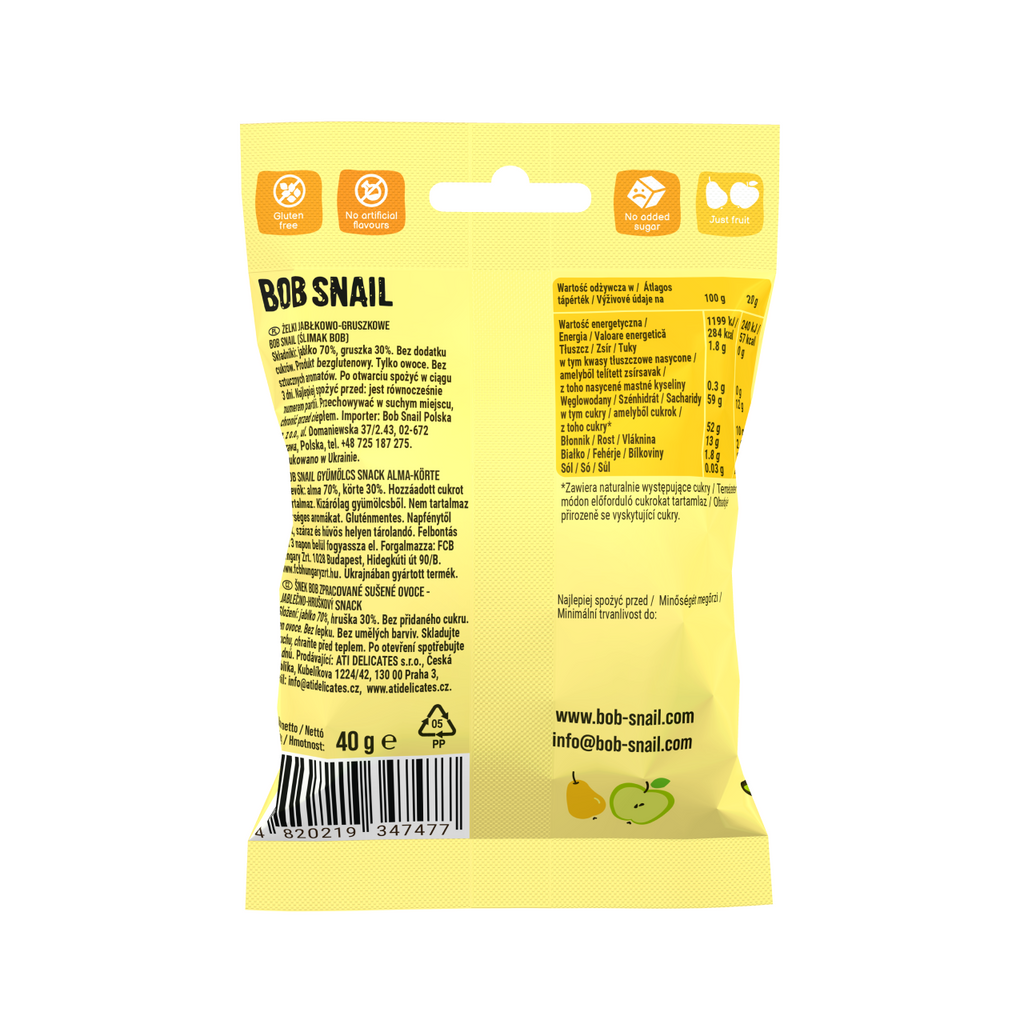 Bob Snail Fruchtsnack Apfel-Birne 40 g