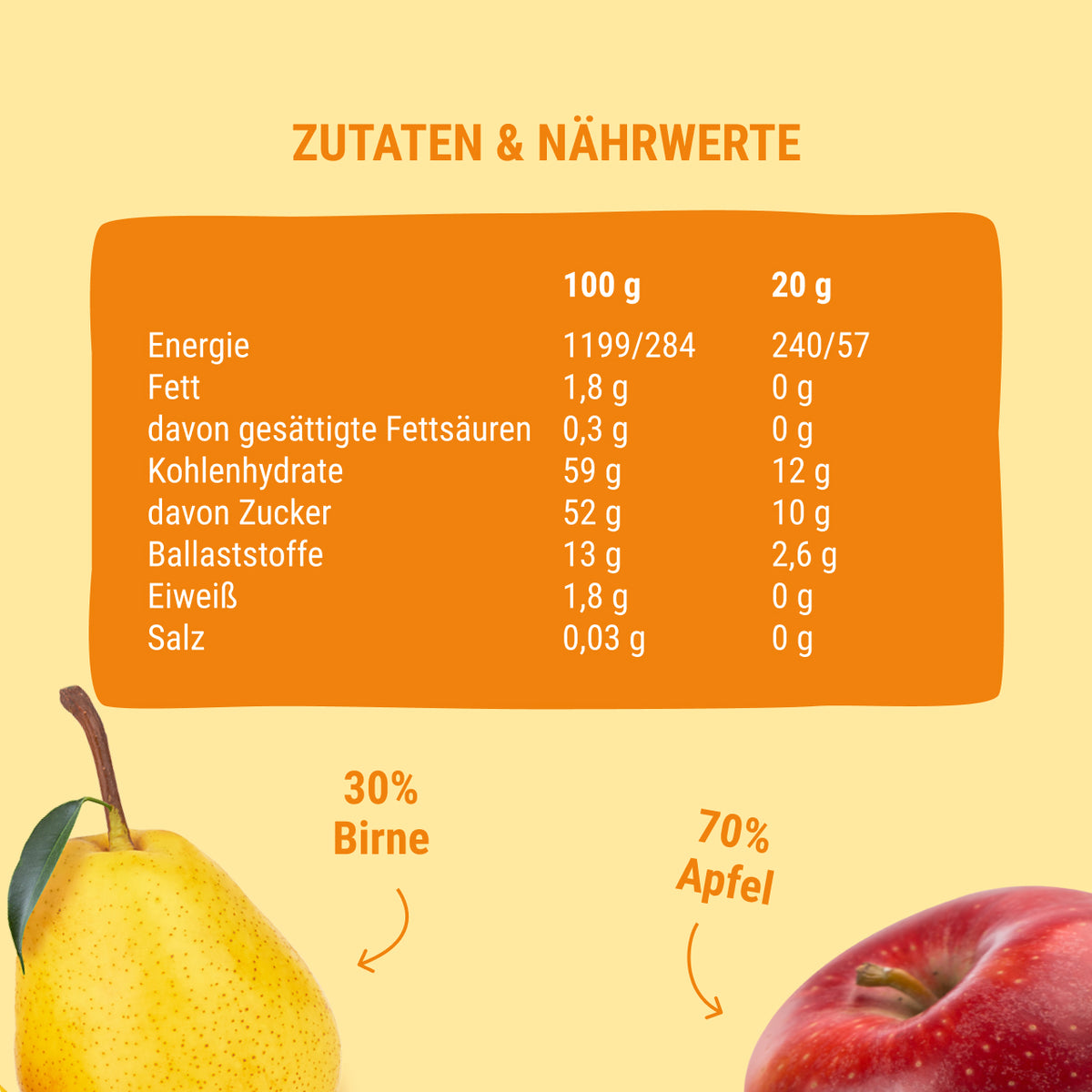Bob Snail Fruchtsnack Apfel-Birne 40 g