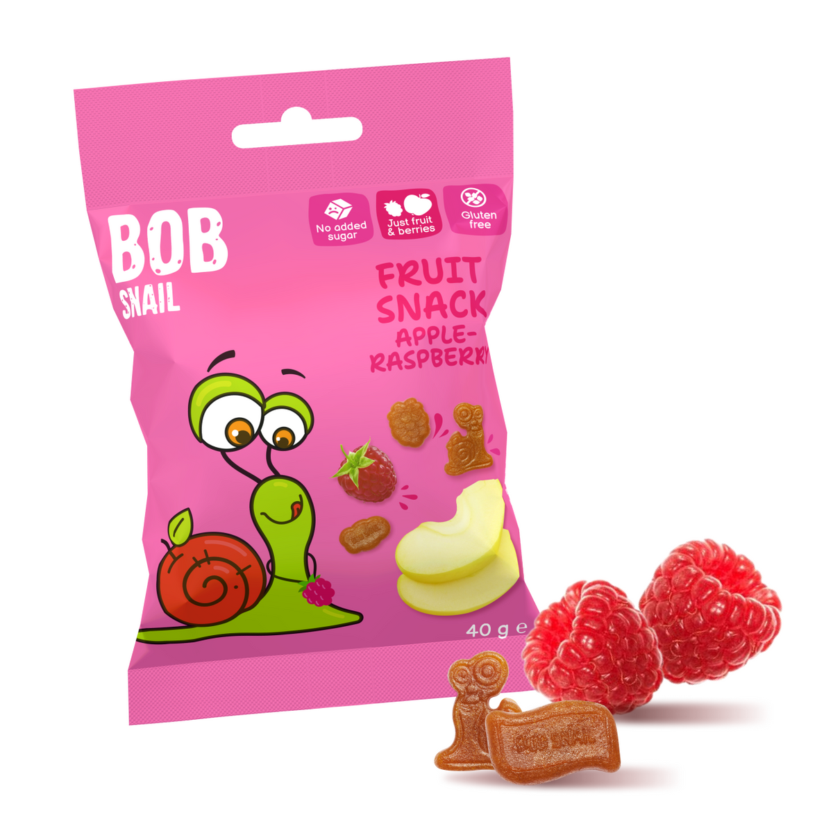 Bob Snail Fruchtsnack Apfel-Himbeere 40 g
