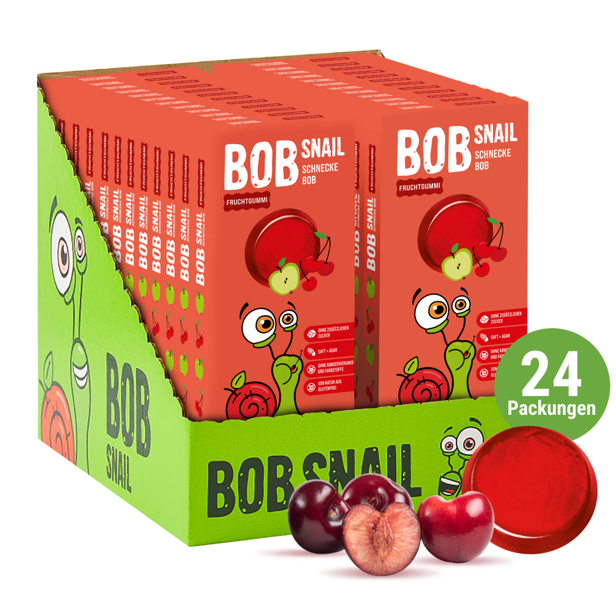 Bob Snail Fruchtgummi Apfel-Kirsche 27 g