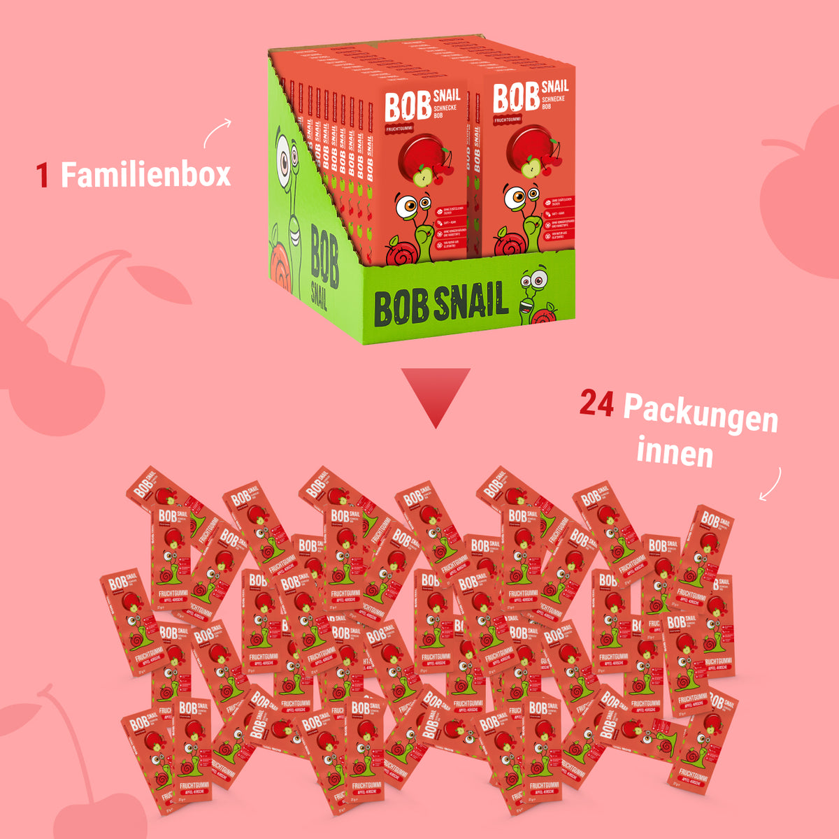 Bob Snail Fruchtgummi Apfel-Kirsche 27 g