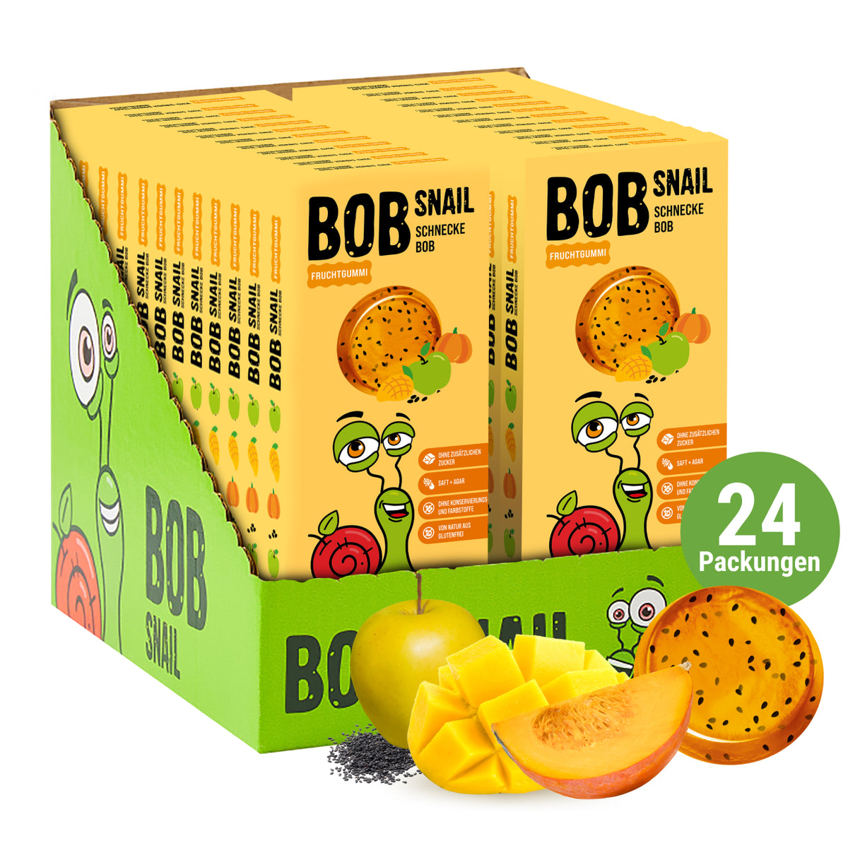 Bob Snail Fruchtgummi Apfel-Mango-Kürbis-Chia 27 g