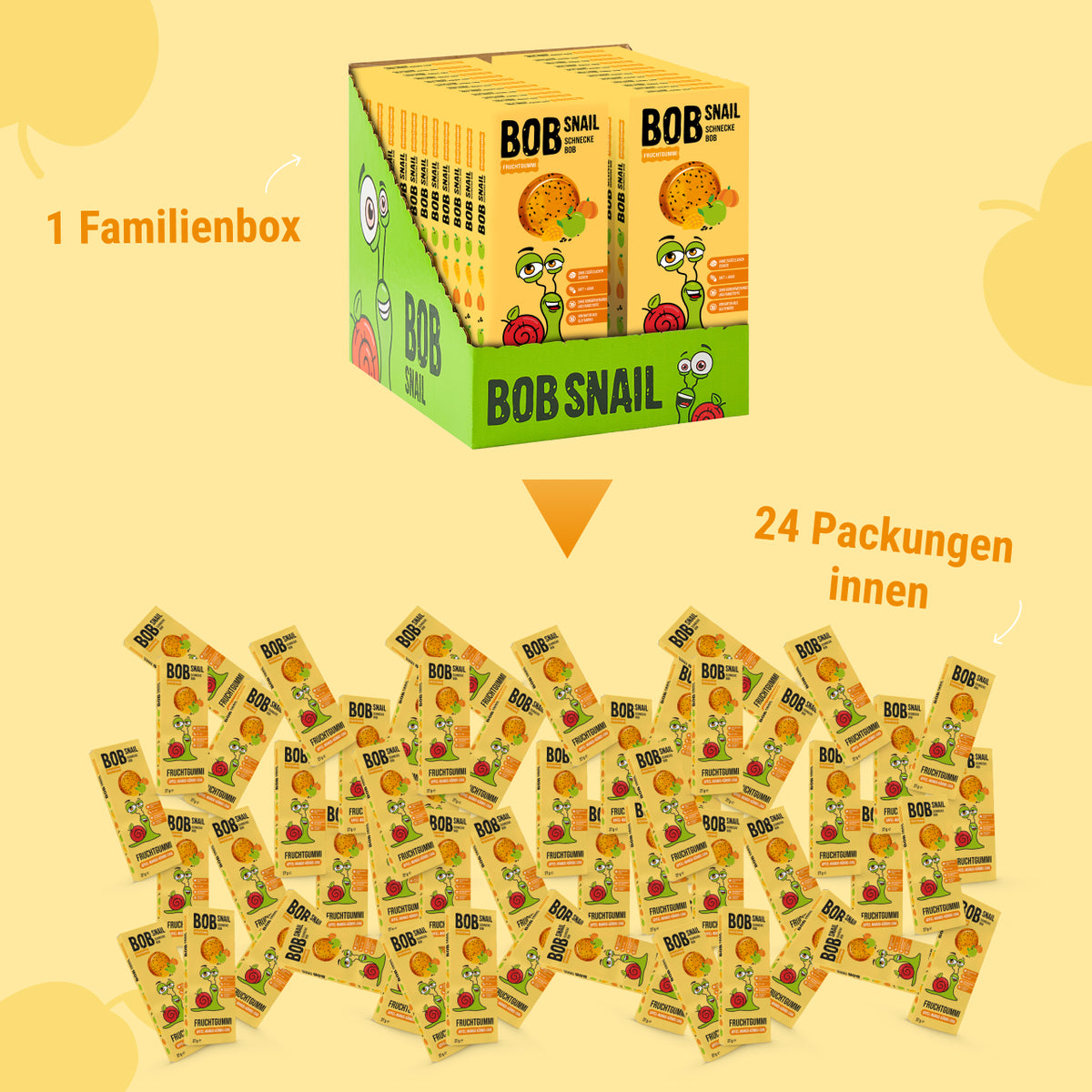 Bob Snail Fruchtgummi Apfel-Mango-Kürbis-Chia 27 g
