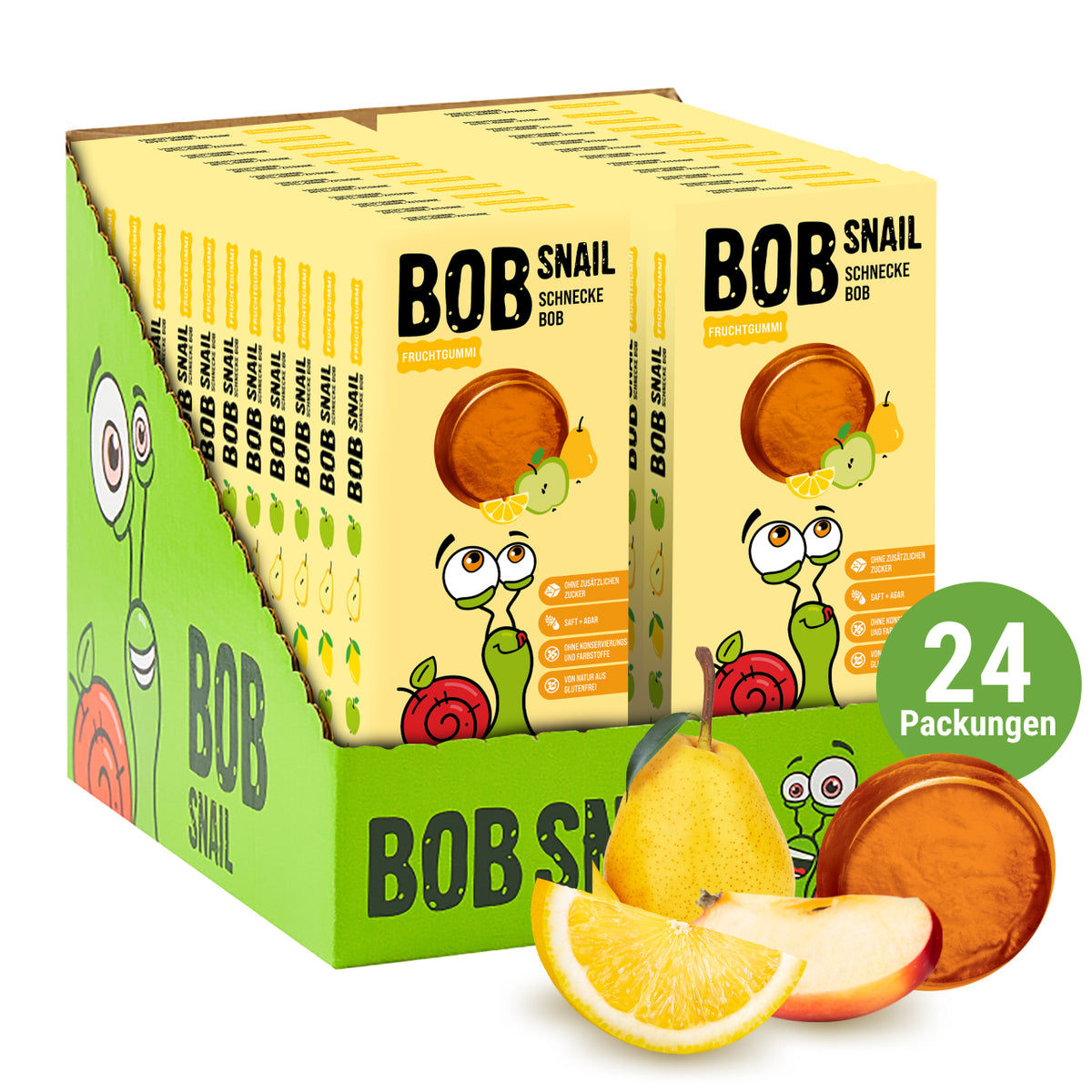 Bob Snail Fruchtgummi Apfel-Birne-Zitrone 27 g