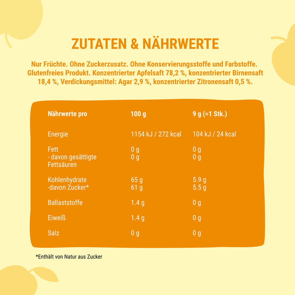 Bob Snail Fruchtgummi Apfel-Birne-Zitrone 27 g