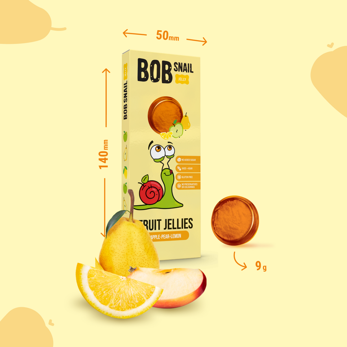 Bob Snail Fruchtgummi Apfel-Birne-Zitrone 27 g