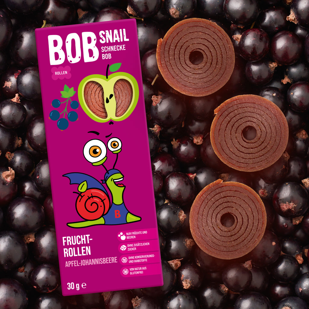 Bob Snail Fruchtrollen Apfel-Schwarze Johannisbeere 30 g