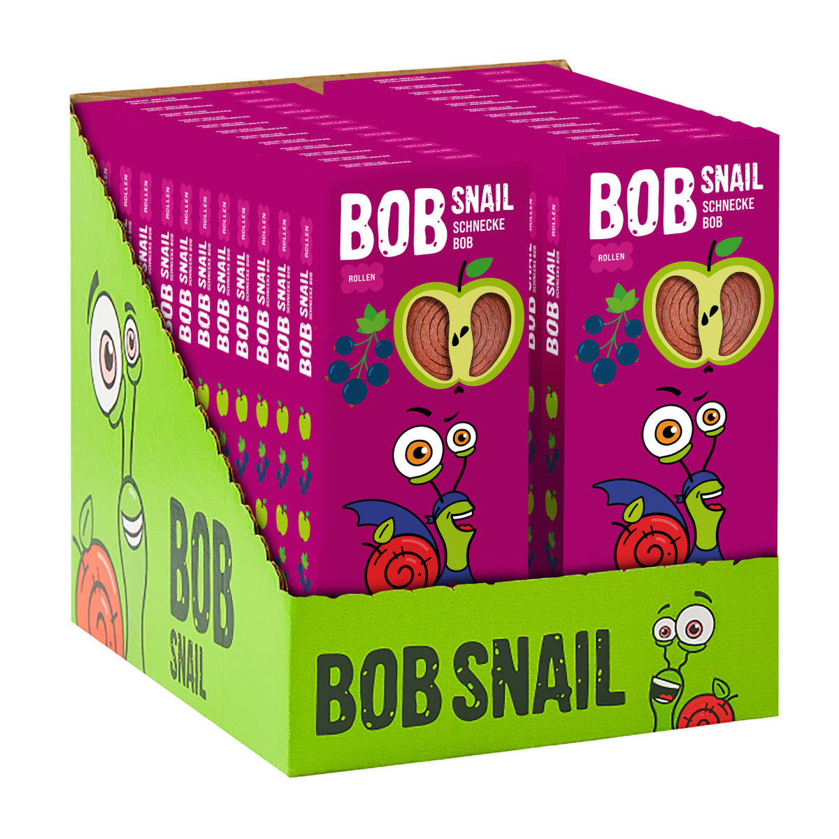 Bob Snail Fruchtrollen Apfel-Schwarze Johannisbeere 30 g