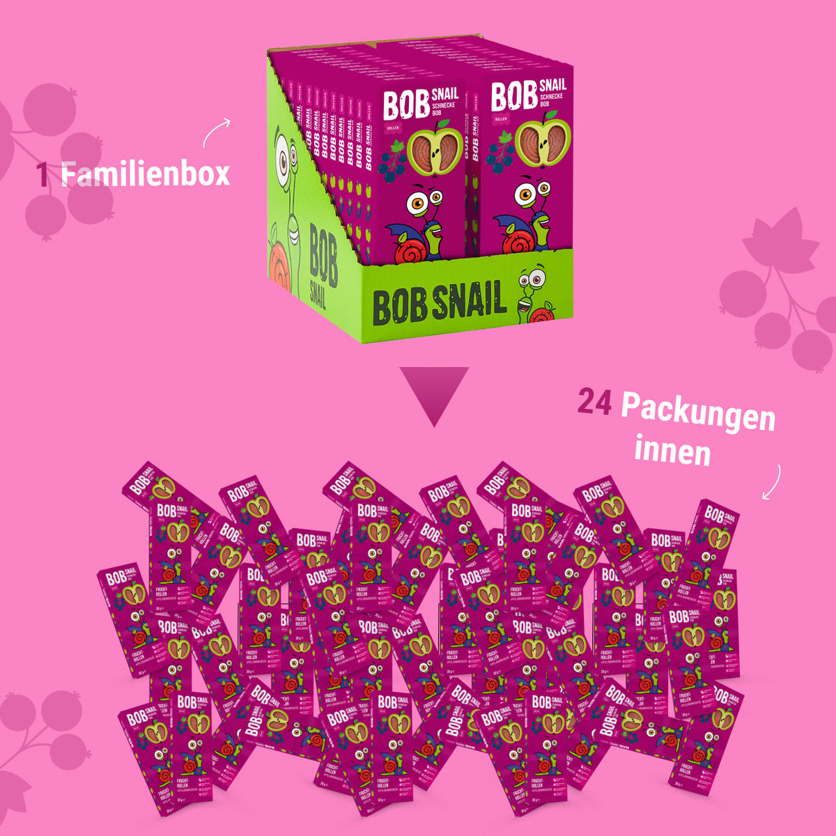 Bob Snail Fruchtrollen Apfel-Schwarze Johannisbeere 30 g